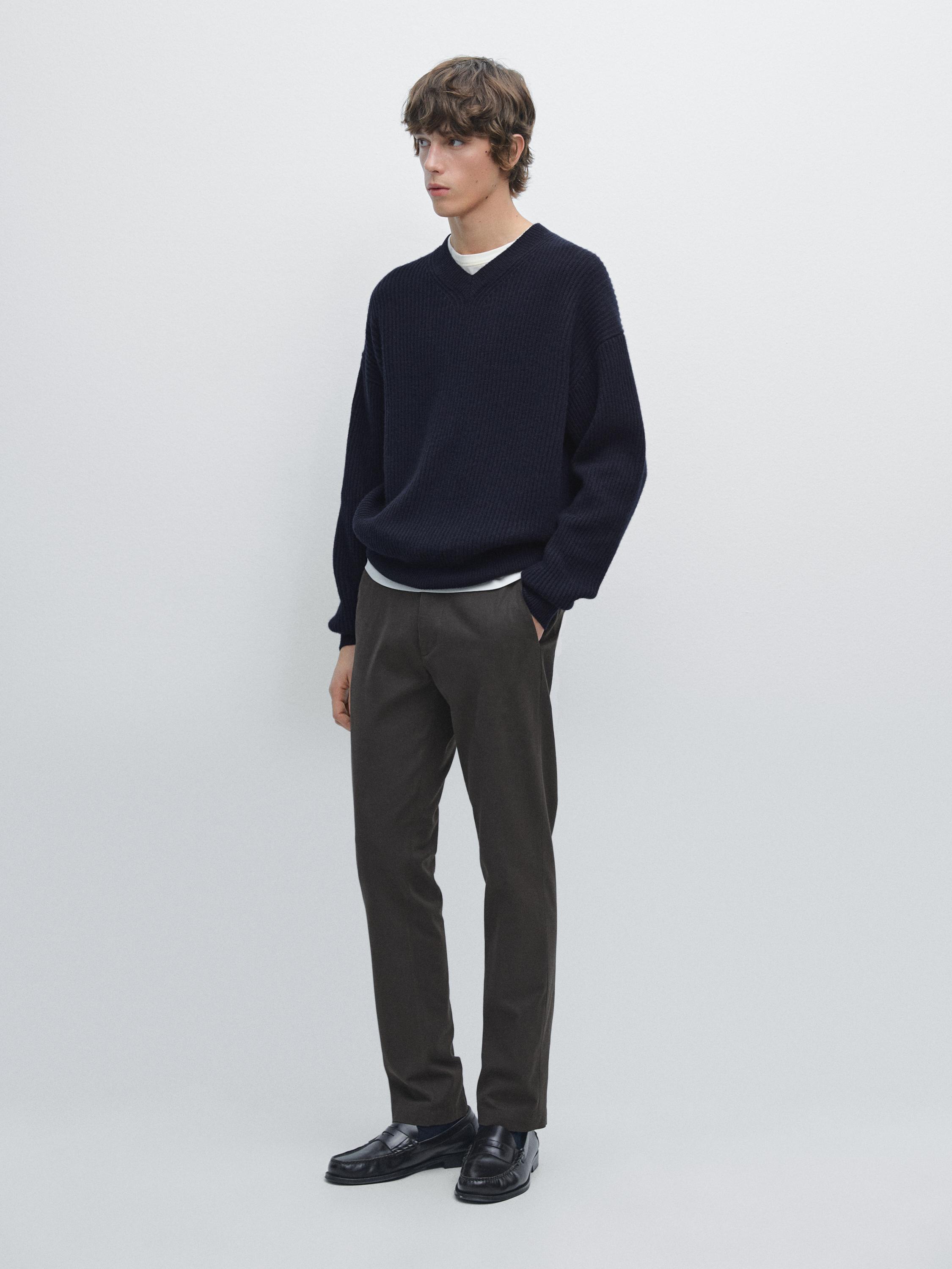 Pantalon slim en serge